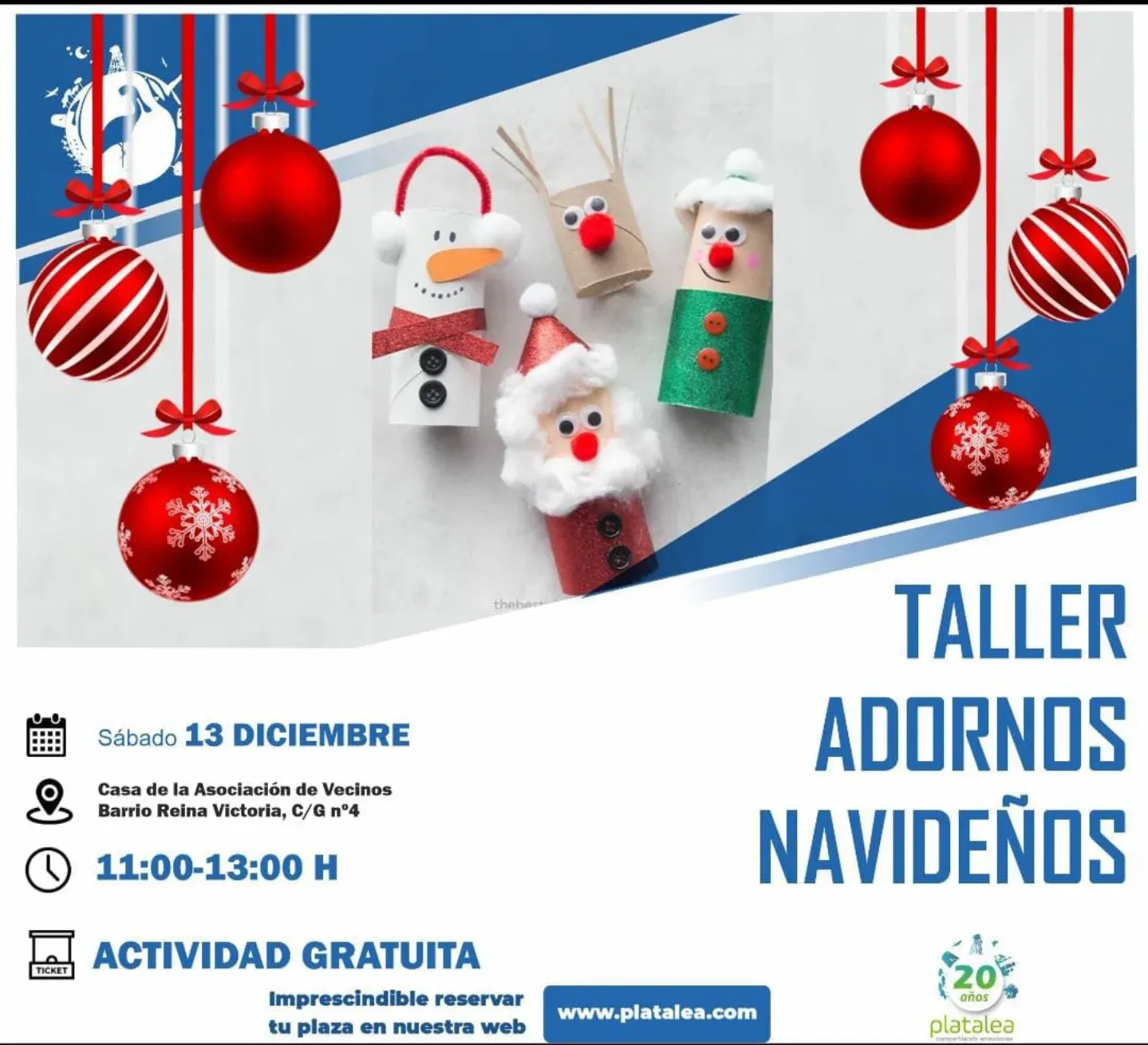 taller de adornos navideños