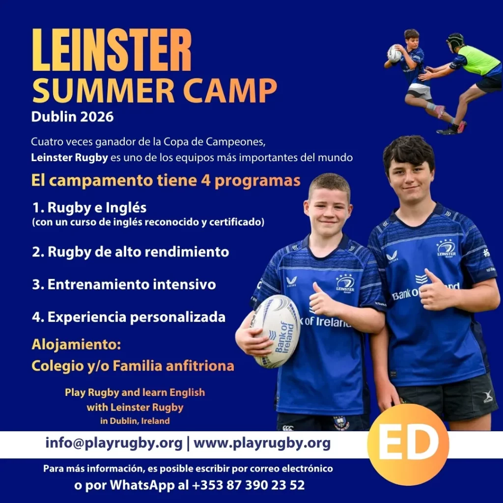Campamento de Rugby en Irlanda: Entrenamiento de Alto Rendimiento y Aprendizaje de Inglés