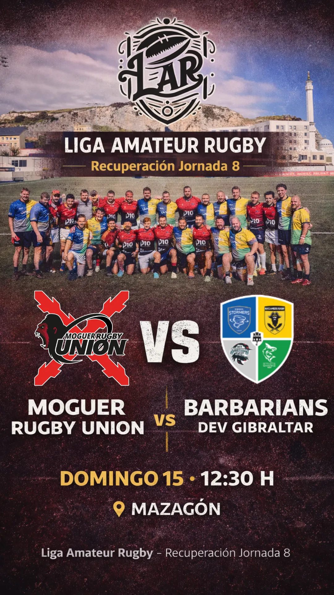 Rugby Union 15 Moguer Rugby Union vs Barbarians Dev Gibraltar
